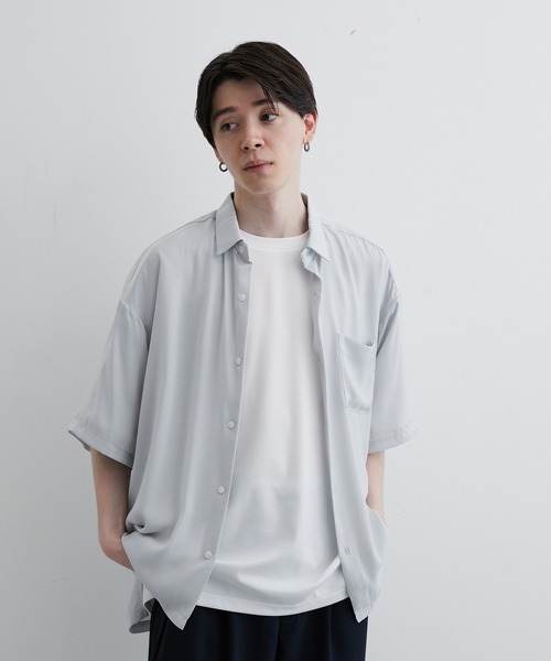 「JUNRED」 半袖シャツ M ミント メンズ_画像5