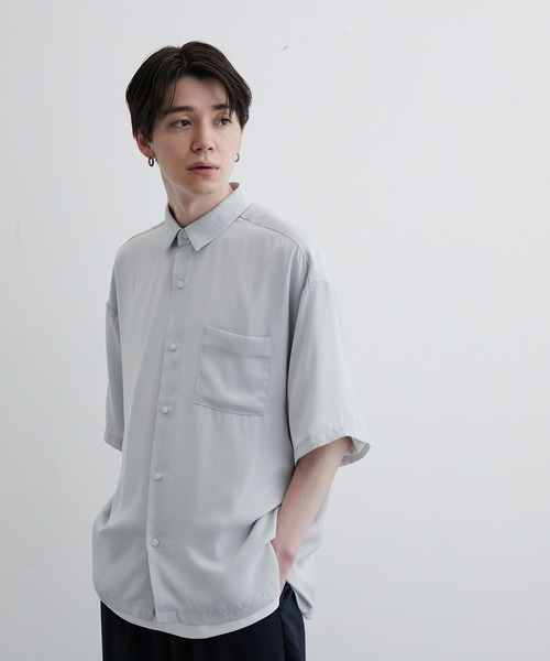 「JUNRED」 半袖シャツ M ミント メンズ_画像6