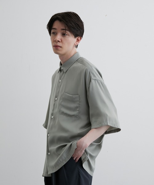 「JUNRED」 半袖シャツ M ミント メンズ_画像8