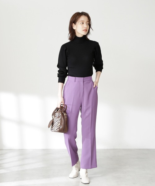 「N.（N. Natural Beauty Basic）」 タートルネックニット MEDIUM ライトグリーン レディース_画像2