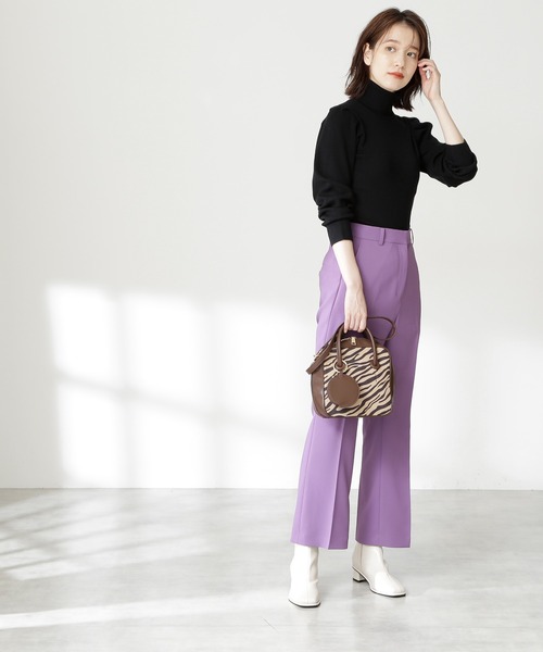 「N.（N. Natural Beauty Basic）」 タートルネックニット MEDIUM ライトグリーン レディース_画像3