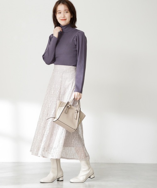 「N.（N. Natural Beauty Basic）」 タートルネックニット MEDIUM ライトグリーン レディース_画像5