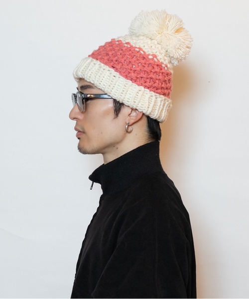 CA4LA（カシラ） ニット帽 ニットキャップ HAND KNITTED EARFLAP WATCH