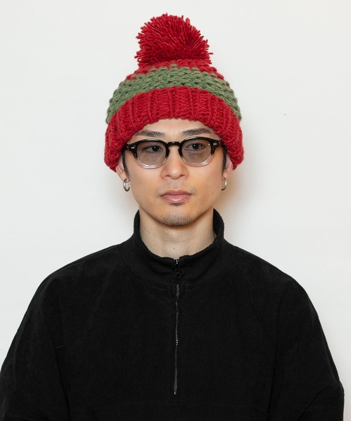 CA4LA（カシラ） ニット帽 ニットキャップ HAND KNITTED EARFLAP WATCH