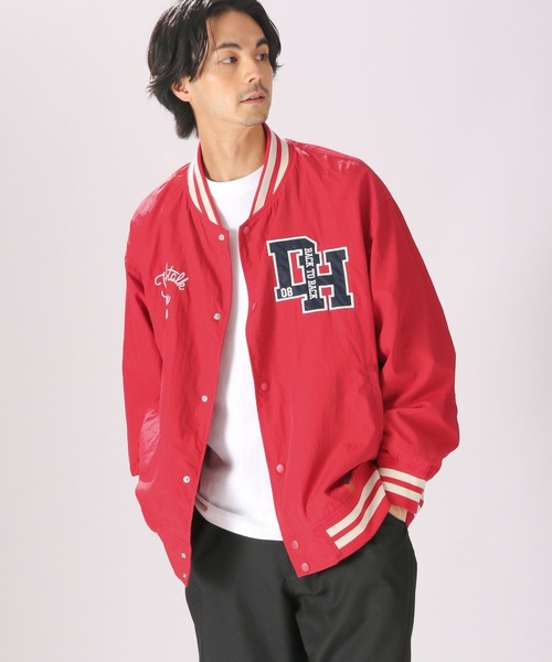 niko and…（ニコアンド） スタジャン LARGE レッド メンズ : ZOZOTOWN