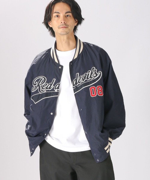 niko and…（ニコアンド） スタジャン LARGE レッド メンズ : ZOZOTOWN