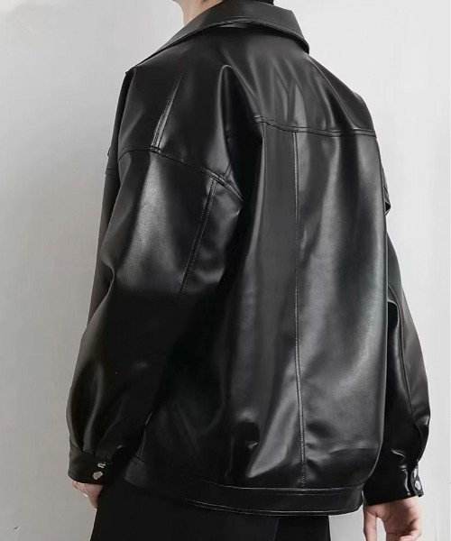 link lot 革ジャン ライダース PU オーバーサイズ ダブル ライダース