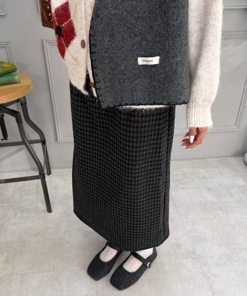 スカート チェックタイトロングスカート : ZOZOTOWN Yahoo!店 - 通販