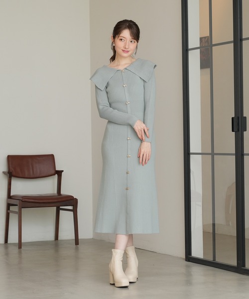 ASTORIA ODIER（アストリアオディール） ワンピース ケープカラー