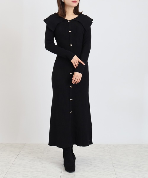 ASTORIA ODIER（アストリアオディール） ワンピース ケープカラー