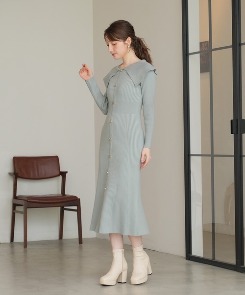 ASTORIA ODIER（アストリアオディール） ワンピース ケープカラー