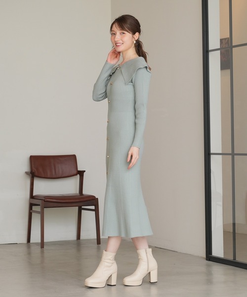 ASTORIA ODIER（アストリアオディール） ワンピース ケープカラー