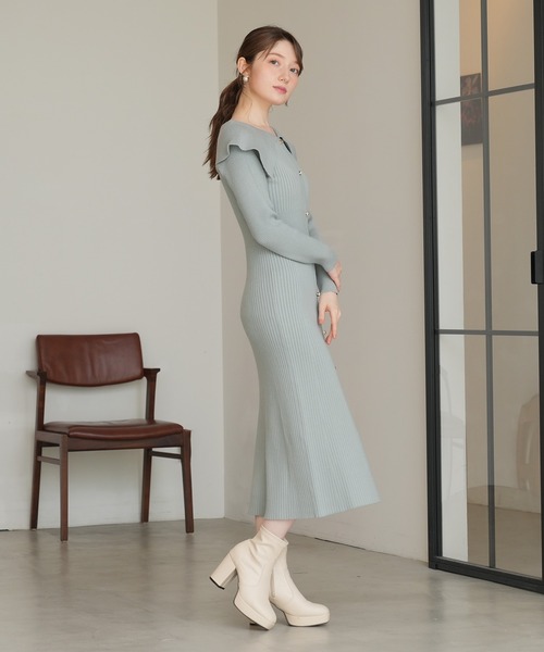 ASTORIA ODIER（アストリアオディール） ワンピース ケープカラー