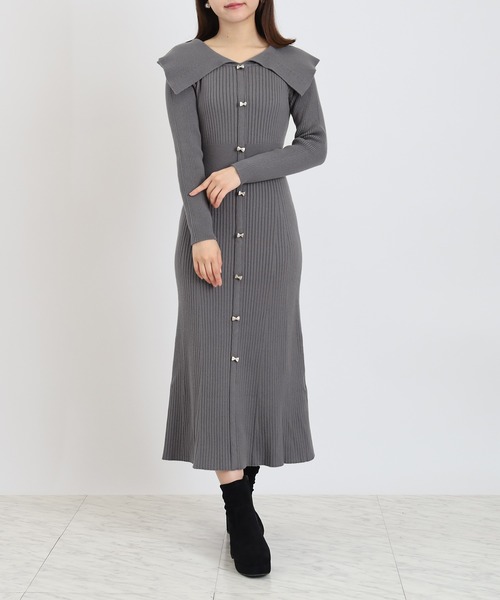 ASTORIA ODIER（アストリアオディール） ワンピース ケープカラー