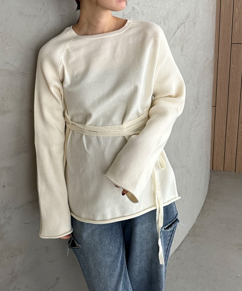 「feepur」 長袖ニット MEDIUM グレー レディース_画像2