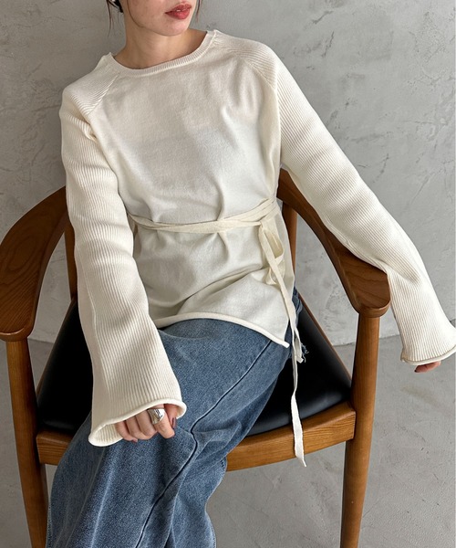 「feepur」 長袖ニット MEDIUM グレー レディース_画像3