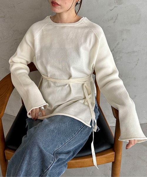 「feepur」 長袖ニット MEDIUM グレー レディース_画像4