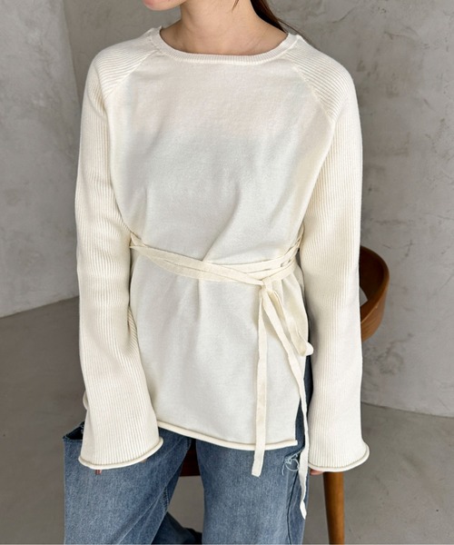 「feepur」 長袖ニット MEDIUM グレー レディース_画像5