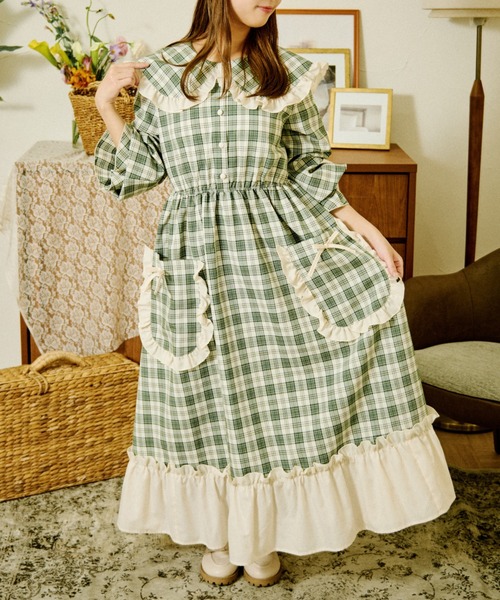 「kutir」 長袖ワンピース SMALL ベージュ レディース_画像8