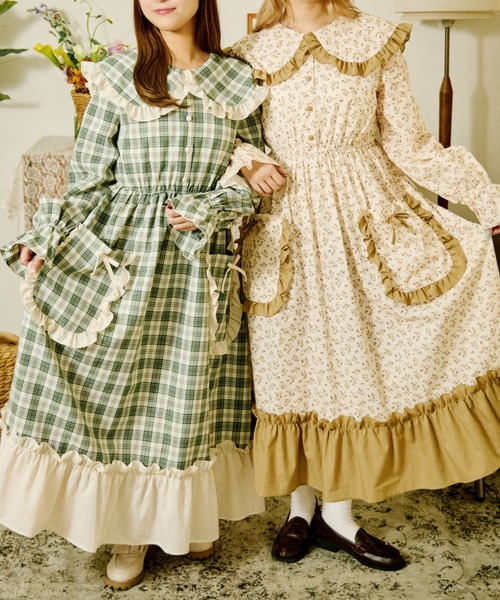 「kutir」 長袖ワンピース SMALL ベージュ レディース_画像9