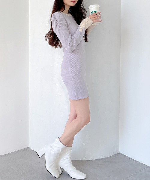 「MIIA」 ニットワンピース - ピンク レディース_画像7