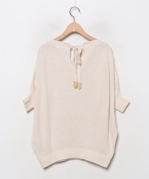 「iliann loeb」 7分袖ニット - ベージュ レディース_画像2