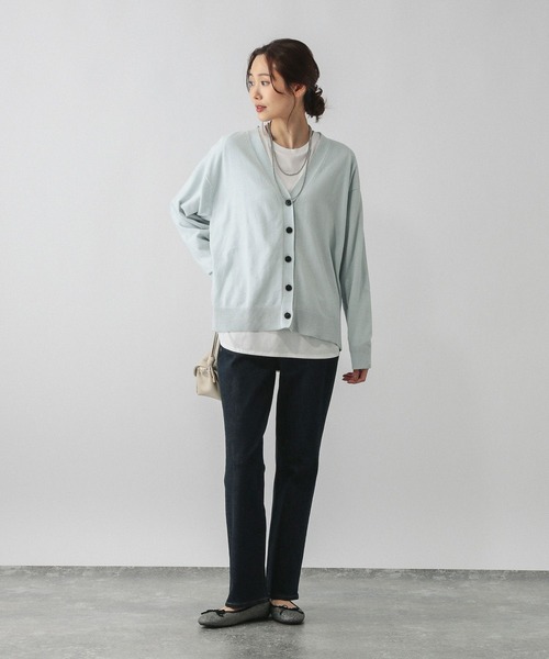 GLOBAL WORK（グローバルワーク） カーディガン モールニットVネック