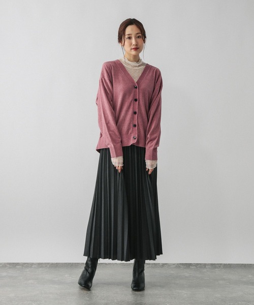 gotohollywood カラーブロックニットカーディガンL(150-160) GLOBAL WORK（グローバルワーク） カーディガン モールニットVネック