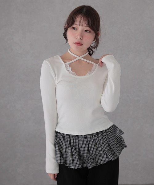 Lace Ladies（レースレディース） tシャツ ホルターネック レース 裏