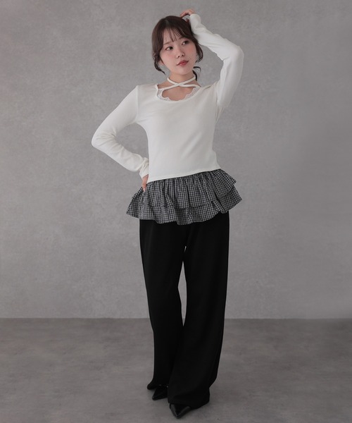 Lace Ladies（レースレディース） tシャツ ホルターネック レース 裏