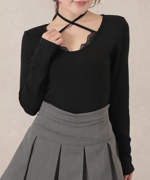 Lace Ladies（レースレディース） tシャツ ホルターネック レース 裏