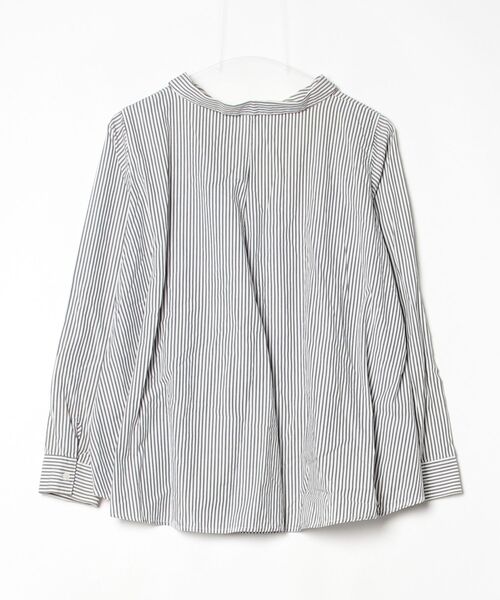 「Kelen」 ストライプ柄長袖シャツ S ブラック レディース_画像2