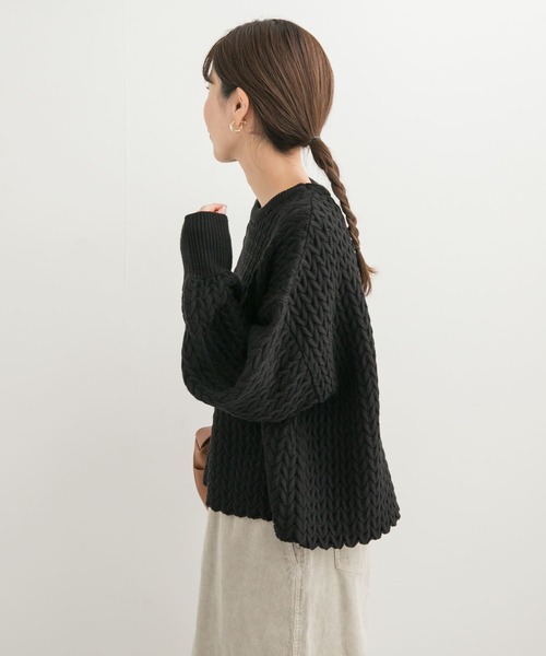 「URBAN RESEARCH DOORS」 長袖ニット MEDIUM ブラック レディース_画像2