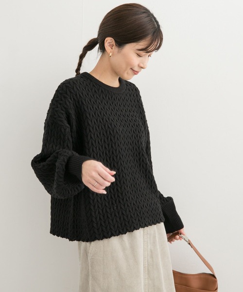 「URBAN RESEARCH DOORS」 長袖ニット MEDIUM ブラック レディース_画像5