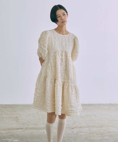 EN NEUME ワンピース Jacquard Puffy Dress : ZOZOTOWN Yahoo!店