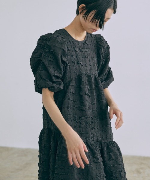 EN NEUME ワンピース Jacquard Puffy Dress : ZOZOTOWN Yahoo!店