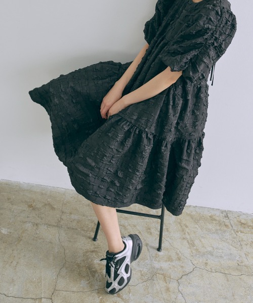 EN NEUME ワンピース Jacquard Puffy Dress : ZOZOTOWN Yahoo!店