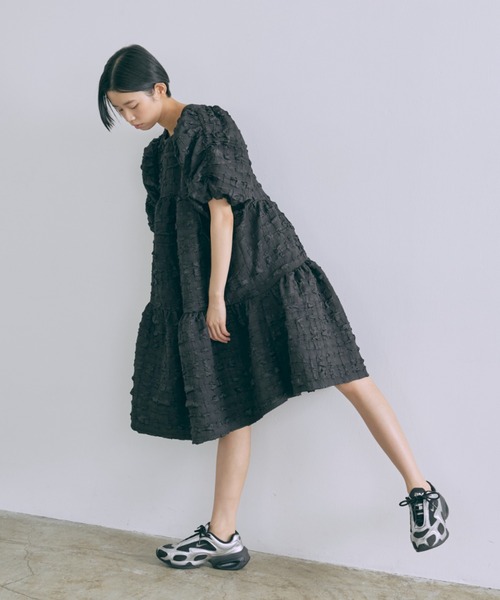 EN NEUME ワンピース Jacquard Puffy Dress : ZOZOTOWN Yahoo!店