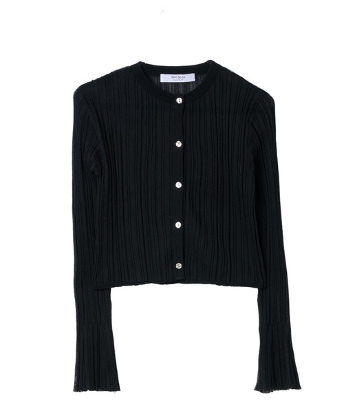 ハーリップトゥ ブラック クロップドカーディガンM Her lip to ニットカーディガン M ブラック レディース : ZOZOTOWN