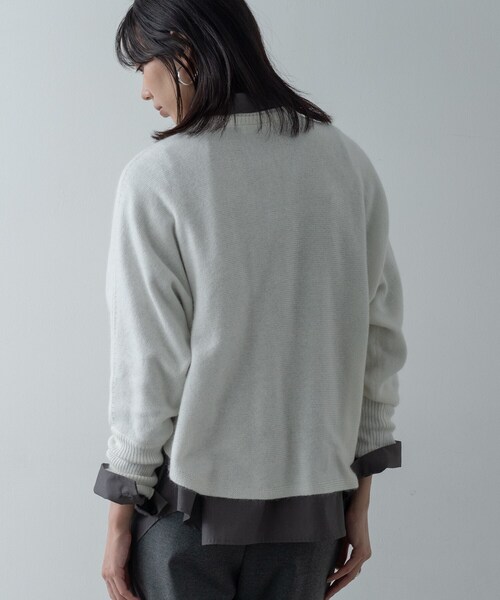 INDIVI GALLEST ニット セーター 「洗える」ヘアリーフォルムニット