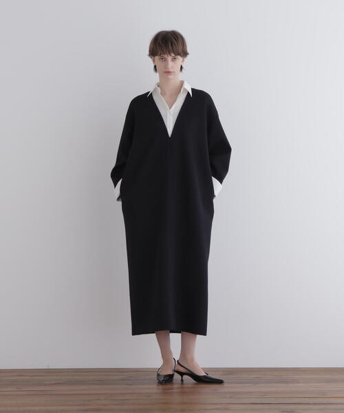 LE PHIL（ル フィル） ワンピース ジャージー襟付きワンピース