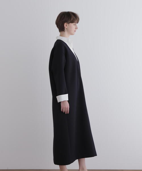 LE PHIL（ル フィル） ワンピース ジャージー襟付きワンピース