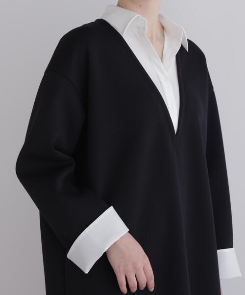 LE PHIL（ル フィル） ワンピース ジャージー襟付きワンピース