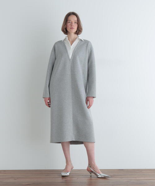 LE PHIL（ル フィル） ワンピース ジャージー襟付きワンピース
