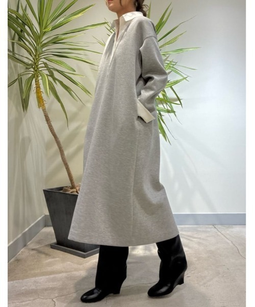 LE PHIL（ル フィル） ワンピース ジャージー襟付きワンピース