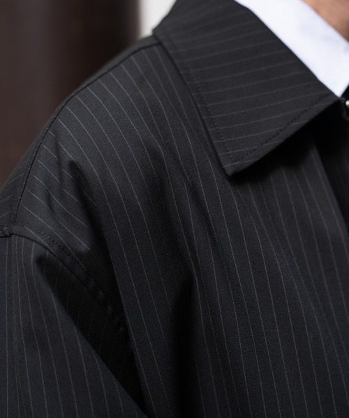 SINSS ブルゾン アウター Stripe short blouson / ストライプショート