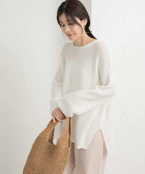 「URBAN RESEARCH DOORS」 長袖ニット MEDIUM ベージュ レディース_画像3