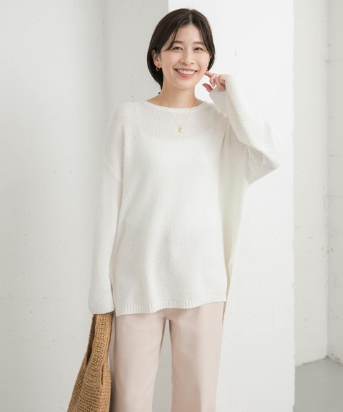 「URBAN RESEARCH DOORS」 長袖ニット MEDIUM ベージュ レディース_画像9