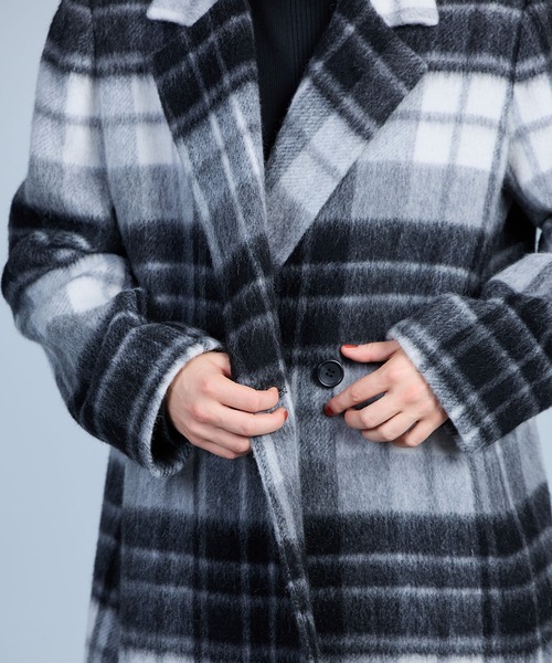 「N.O.R.C」 チェスターコート M グレー レディース_画像6