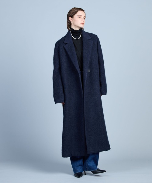 「N.O.R.C」 チェスターコート M グレー レディース_画像9